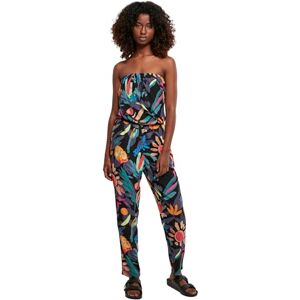 Urban Classics Kvinnors damer viskos bandeau jumpsuit t-shirt, svart, M Urban Classics Kvinnors damer viskos bandeau jumpsuit t-shirt, svart, M