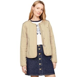Tommy Hilfiger dam jersey fodrad jacka puffer, BEIgE, XL Tommy Hilfiger dam jersey fodrad jacka puffer, BEIgE, XL