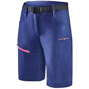 Black Crevice trekkingshorts dam I vandringsshorts dam kort I dam utomhusshorts I vattenavvisande och snabbtorkande I hållbara och ventilerande vandringsshorts med fickor, Stål blå/rosa, 40 SE Black Crevice trekkingshorts dam I vandringsshorts dam kort I dam utomhusshorts I vattenavvisande och snabbtorkande I hållbara och ventilerande vandringsshorts med fickor, Stål blå/rosa, 40 SE