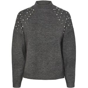 PIECES Dam Pcpearla Ls Knit Bc tröja, Magnet/detalj: melerad, S PIECES Dam Pcpearla Ls Knit Bc tröja, Magnet/detalj: melerad, S