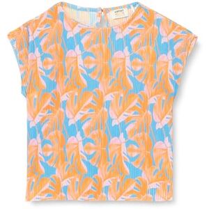 Koton Girls's pleated T-shirt blommig mönstrad kortärmad crew neck blus, Orange design (2d1), 6-7 �r Koton Girls's pleated T-shirt blommig mönstrad kortärmad crew neck blus, Orange design (2d1), 6-7 �r