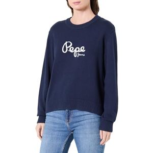 Pepe Jeans dam W Intarsia-tröja stickat, blå (marinblå), M, Blå (marinblå), M Pepe Jeans dam W Intarsia-tröja stickat, blå (marinblå), M, Blå (marinblå), M