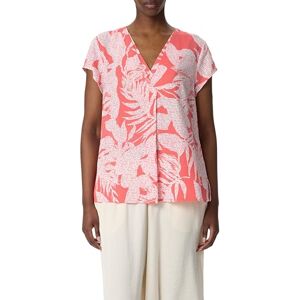Comma kortärmad blus med V-ringning och heltäckande tryck, ROSA, 46 Comma kortärmad blus med V-ringning och heltäckande tryck, ROSA, 46