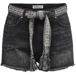 ONLY Onlrobyn Ex Hw St Vintage DNM-shorts för kvinnor, Tvättad svart, S ONLY Onlrobyn Ex Hw St Vintage DNM-shorts för kvinnor, Tvättad svart, S