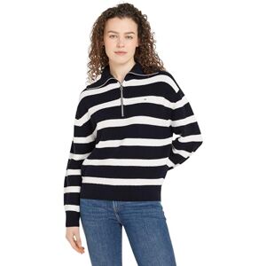 Tommy Hilfiger Dam CO Cardi Stitch 1/2 dragkedja tröja WW0WW42141 halv dragkedja tröja, ökenhimmel/elfenben kronblad rand, M, Blå (ökenhimmel/elfenbensfärgad kronbladsrandig), M Tommy Hilfiger Dam CO Cardi Stitch 1/2 dragkedja tröja WW0WW42141 halv dragkedja tröja, ökenhimmel/elfenben kronblad rand, M, Blå (ökenhimmel/elfenbensfärgad kronbladsrandig), M