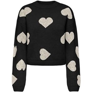 ONLY Onlhappie Ls tröja KNT, svart, S ONLY Onlhappie Ls tröja KNT, svart, S