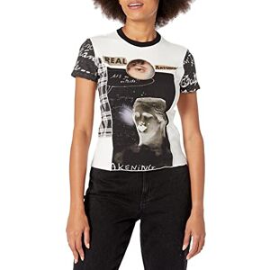 Desigual Kortärmad T-shirt för kvinnor, Vit, XS Desigual Kortärmad T-shirt för kvinnor, Vit, XS