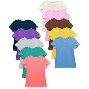 Sexy Basics Women's Cotton Stretch Color T Shirts Casual & Active Basic Tops Multi Packs Sexy Basics Women's Cotton Stretch Color T Shirts Casual & Active Basic Tops Multi Packs