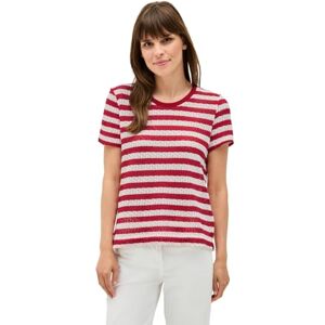 Cecil randig Ajour T-shirt för kvinnor, Glaserad Apple Red, XXL Cecil randig Ajour T-shirt för kvinnor, Glaserad Apple Red, XXL