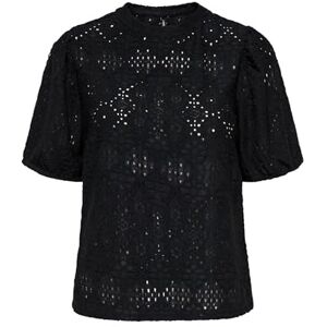 ONLY Onlluz S/S Puff Sleeve Top JRS, svart, S ONLY Onlluz S/S Puff Sleeve Top JRS, svart, S