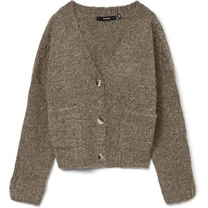 VERO MODA Vmingrid Ls V-hals cardigan Boo, Silver Mink, L VERO MODA Vmingrid Ls V-hals cardigan Boo, Silver Mink, L