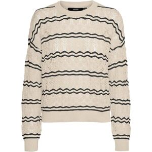 VERO MODA VMBELLA LS O-hals tröja GA Boo, Björk/ränder: svart, XS VERO MODA VMBELLA LS O-hals tröja GA Boo, Björk/ränder: svart, XS