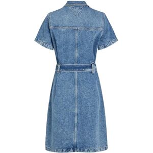 Tommy Hilfiger dam kortärmad bälte Ali knälång denimklänning, blå (Ali), 16 Tommy Hilfiger dam kortärmad bälte Ali knälång denimklänning, blå (Ali), 16