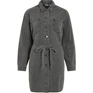 Vila dam Vikiki L/S denimskjorta klänning dgd, Mörkgrå denim, 40 Vila dam Vikiki L/S denimskjorta klänning dgd, Mörkgrå denim, 40