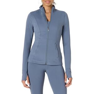 Amazon Essentials Active FormFlex Buttery Soft Slim Fit Jacka med dragkedja för kvinnor, Skiffergrå, S Amazon Essentials Active FormFlex Buttery Soft Slim Fit Jacka med dragkedja för kvinnor, Skiffergrå, S