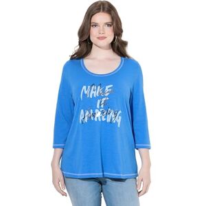 Ulla Popken dam kontrast söm, A-linje T-shirt, Pacifikblå, 46-48 Ulla Popken dam kontrast söm, A-linje T-shirt, Pacifikblå, 46-48