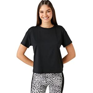 Koton dam crop sport kortärmad crew neck T-shirt, Svart (999), XL Koton dam crop sport kortärmad crew neck T-shirt, Svart (999), XL