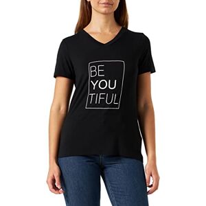KAFFE Dam T-shirt kort ärm vanlig passform KAkenya V-hals T-shirt, Svart djup, XS KAFFE Dam T-shirt kort ärm vanlig passform KAkenya V-hals T-shirt, Svart djup, XS