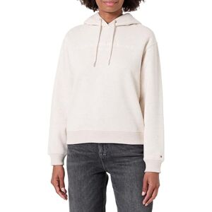 Tommy Hilfiger damtröja, huvtröja, Beige (Heather Oatmilk), XXS Tommy Hilfiger damtröja, huvtröja, Beige (Heather Oatmilk), XXS
