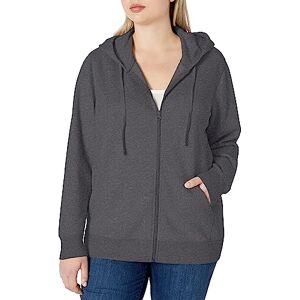 Amazon Essentials Women's Fleecehoodie i fransk frotté med full dragkedja (Finns i plusstorlek), Mörkgrå ljung, XXL Amazon Essentials Women's Fleecehoodie i fransk frotté med full dragkedja (Finns i plusstorlek), Mörkgrå ljung, XXL