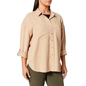 Comma CI Långärmad blus med blus för kvinnor, 8228 Dark Beige, 38 SE Comma CI Långärmad blus med blus för kvinnor, 8228 Dark Beige, 38 SE