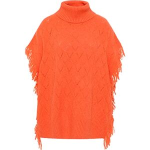 aleva Gaya stickad poncho för kvinnor, apelsin, XS-S aleva Gaya stickad poncho för kvinnor, apelsin, XS-S