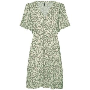 VERO MODA VMALBA SS Short Dress WVN GA NOOS, Hedge Green/Aop: sussie, XS VERO MODA VMALBA SS Short Dress WVN GA NOOS, Hedge Green/Aop: sussie, XS
