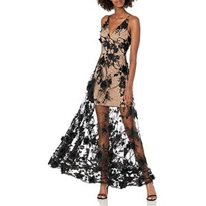 Dress the Population Klä befolkningen kvinnors utsmyckade störtklänning ärmlös blommig lång klänning Dress the Population Klä befolkningen kvinnors utsmyckade störtklänning ärmlös blommig lång klänning
