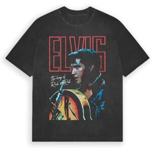 Elvis Presley Sony Unisex T-shirt, officiell Merch King of Rock retro t-shirt, svart, M Elvis Presley Sony Unisex T-shirt, officiell Merch King of Rock retro t-shirt, svart, M