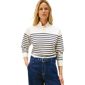 Tommy Hilfiger dam CO Jersey guld BTN Mock-NK SWT WW0WW47467 pullover tröja, blå, S, Blå (placerade tunna marinblå stp-tröjor), S Tommy Hilfiger dam CO Jersey guld BTN Mock-NK SWT WW0WW47467 pullover tröja, blå, S, Blå (placerade tunna marinblå stp-tröjor), S