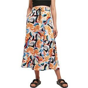 Urban Classics dam AOP satin Midi Skirt kjol dam, Flerfärgad, XS Urban Classics dam AOP satin Midi Skirt kjol dam, Flerfärgad, XS