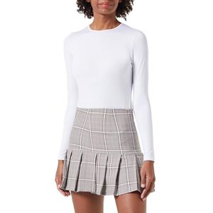Koton dam dragkedja veckad minikjol, Brun Check (08t), 34 Koton dam dragkedja veckad minikjol, Brun Check (08t), 34
