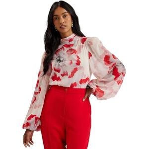 Ted Baker WMB-LADON-Tie Neck långärmad blus elfenben, Elfenben, 40 SE Ted Baker WMB-LADON-Tie Neck långärmad blus elfenben, Elfenben, 40 SE