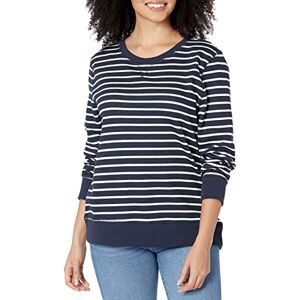 Amazon Essentials Dam Tröja i Fleece med Rund Hals (Finns i Extra Stor Storlek), Marinblå vit rand, L Amazon Essentials Dam Tröja i Fleece med Rund Hals (Finns i Extra Stor Storlek), Marinblå vit rand, L