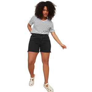 Trendyol kvinnor plus size normal midja smal passform skinny plus size shorts och bermuda, Svart, 72 stor Trendyol kvinnor plus size normal midja smal passform skinny plus size shorts och bermuda, Svart, 72 stor