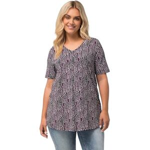 Ulla Popken dam veckad skjorta med minimalt tryck T-shirts, lila, 54-56 Ulla Popken dam veckad skjorta med minimalt tryck T-shirts, lila, 54-56