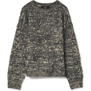 VERO MODA dam Vmida Ls O-hals tröja Boo, Mörkgrå melange, XS VERO MODA dam Vmida Ls O-hals tröja Boo, Mörkgrå melange, XS