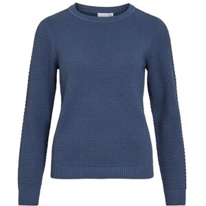 Vila Vidalo O-Neck L/S stickad topp – Noos, Vintage Indigo, XXL Vila Vidalo O-Neck L/S stickad topp – Noos, Vintage Indigo, XXL
