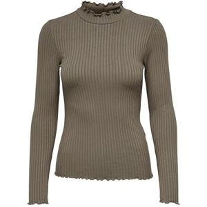 JDY Dam tunn långärmad tröja basic rund hals ståkrage långärmad stretchtopp FRANSISKA, Valnöt, XXL JDY Dam tunn långärmad tröja basic rund hals ståkrage långärmad stretchtopp FRANSISKA, Valnöt, XXL