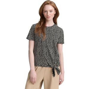 TOM TAILOR Denim T-shirt för kvinnor, 38411 – svart vit prickigt tryck, M TOM TAILOR Denim T-shirt för kvinnor, 38411 – svart vit prickigt tryck, M