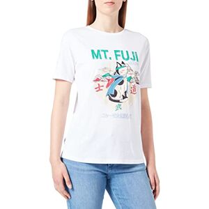 Koton dam Far East Tryckt crew neck kortärmad T-shirt, Ecru (010), XS Koton dam Far East Tryckt crew neck kortärmad T-shirt, Ecru (010), XS