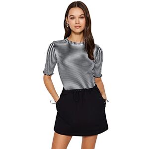 Trendyol Damer rak kortärmad smal blus, Flerfärgad, L Trendyol Damer rak kortärmad smal blus, Flerfärgad, L