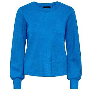 PIECES Bestseller A/S Dam Pcjenna Ls O-neck Knit Noos Bc tröja, Fransk blå, XS PIECES Bestseller A/S Dam Pcjenna Ls O-neck Knit Noos Bc tröja, Fransk blå, XS