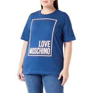 Love Moschino Kvinnors oversize passform kortärmad t-shirt, blå, 42, blå, 42 SE Love Moschino Kvinnors oversize passform kortärmad t-shirt, blå, 42, blå, 42 SE