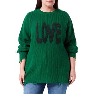 True Religion Dam Destroyed oversized Love tröja, grön, standard True Religion Dam Destroyed oversized Love tröja, grön, standard