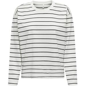 ONLY Onllaura L/S Boxy Stripe Top JRS långärmad tröja, Moln dansare/ränder: svart, XL ONLY Onllaura L/S Boxy Stripe Top JRS långärmad tröja, Moln dansare/ränder: svart, XL