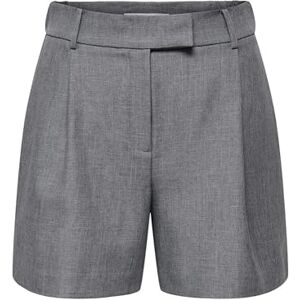 ONLY Onllinda Hw Mel TLR Noos shorts med hög midja och brett ben, Medium grå melerad, 3XL ONLY Onllinda Hw Mel TLR Noos shorts med hög midja och brett ben, Medium grå melerad, 3XL