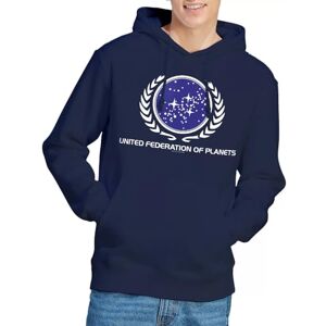 Star Trek United Federation logo unisex huvtröja, marinblå, medium, Marinblått Xsp, M Star Trek United Federation logo unisex huvtröja, marinblå, medium, Marinblått Xsp, M