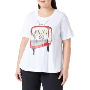 Love Moschino Kvinnors A-formad kortärmad t-shirt, optisk vit, 42, Optisk vit, 42 SE Love Moschino Kvinnors A-formad kortärmad t-shirt, optisk vit, 42, Optisk vit, 42 SE