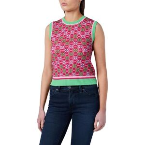 Pinko EVONIMO Top 100% bomull ST Monogram, Ys2_mult.fuxia/grön, XS Pinko EVONIMO Top 100% bomull ST Monogram, Ys2_mult.fuxia/grön, XS